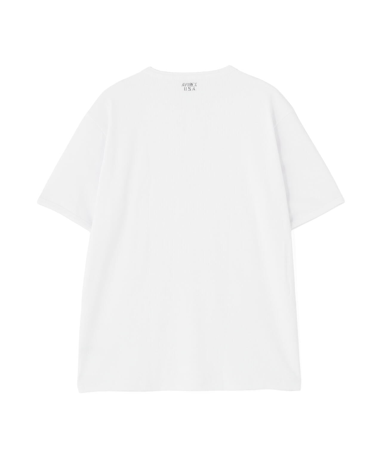 《DAILY/デイリー》BIG SIZE RIB S/S HENLEY NECK T-SHIRT