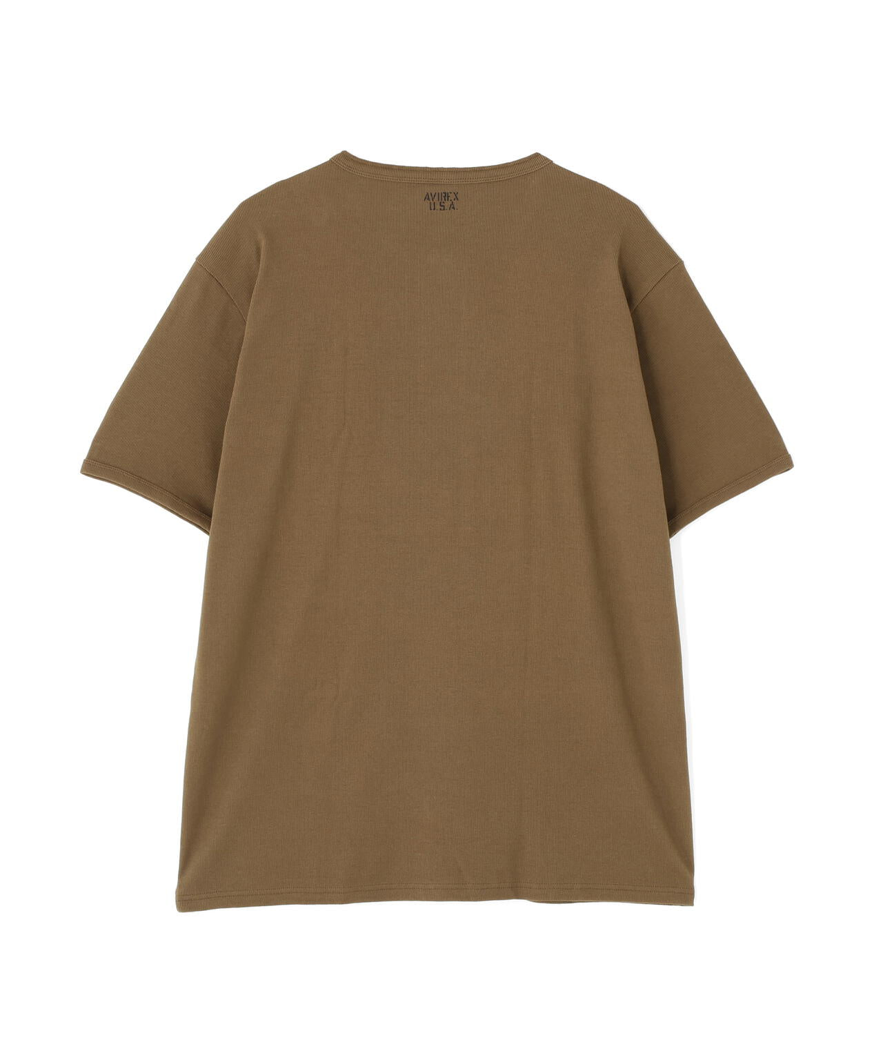 《DAILY/デイリー》BIG SIZE RIB S/S HENLEY NECK T-SHIRT