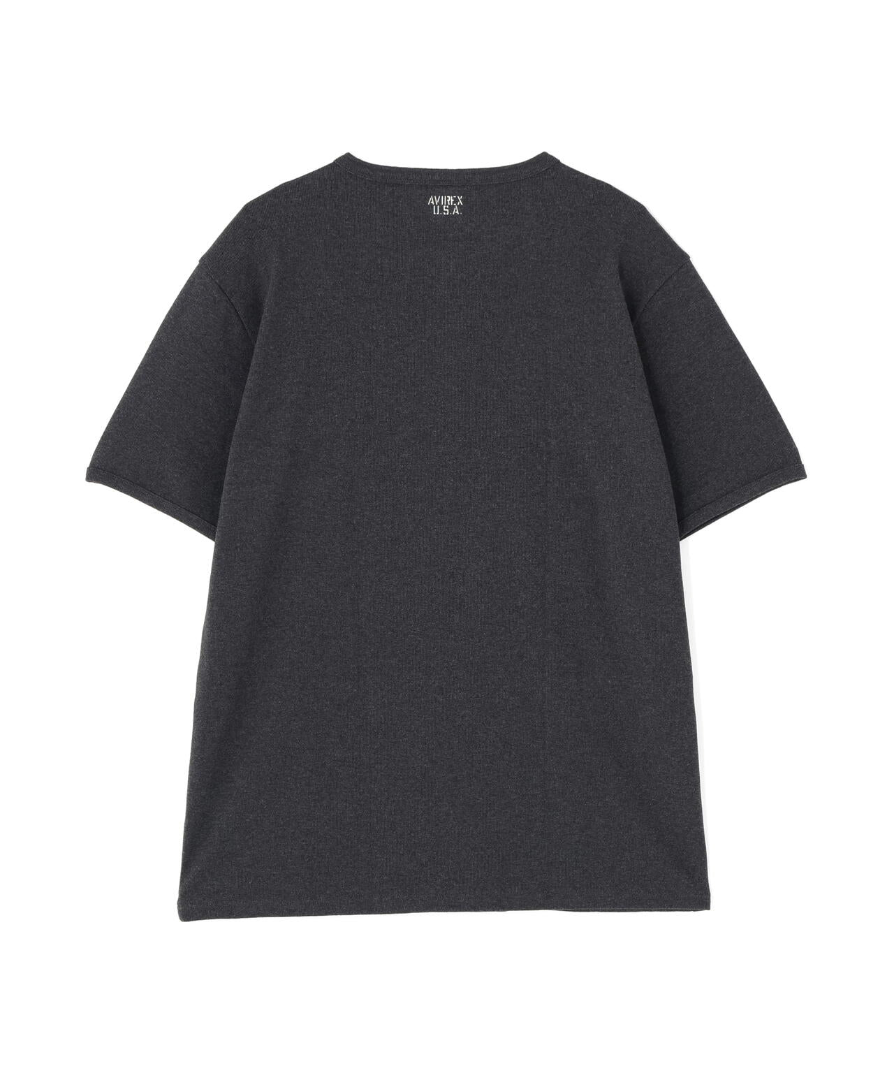 《DAILY/デイリー》BIG SIZE RIB S/S HENLEY NECK T-SHIRT