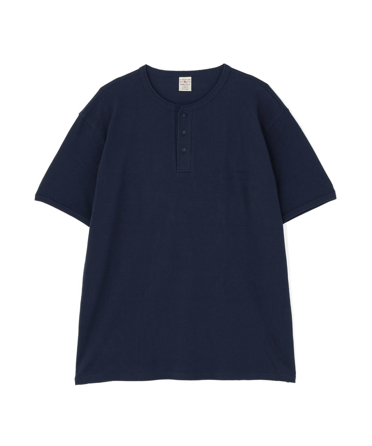 《DAILY/デイリー》BIG SIZE RIB S/S HENLEY NECK T-SHIRT