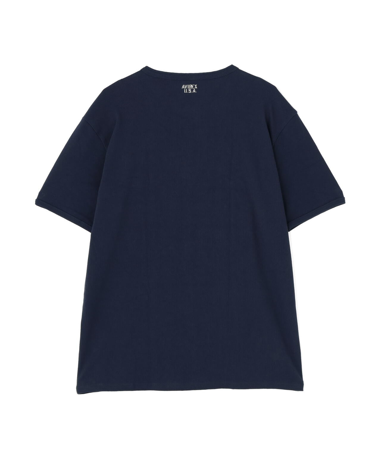 《DAILY/デイリー》BIG SIZE RIB S/S HENLEY NECK T-SHIRT