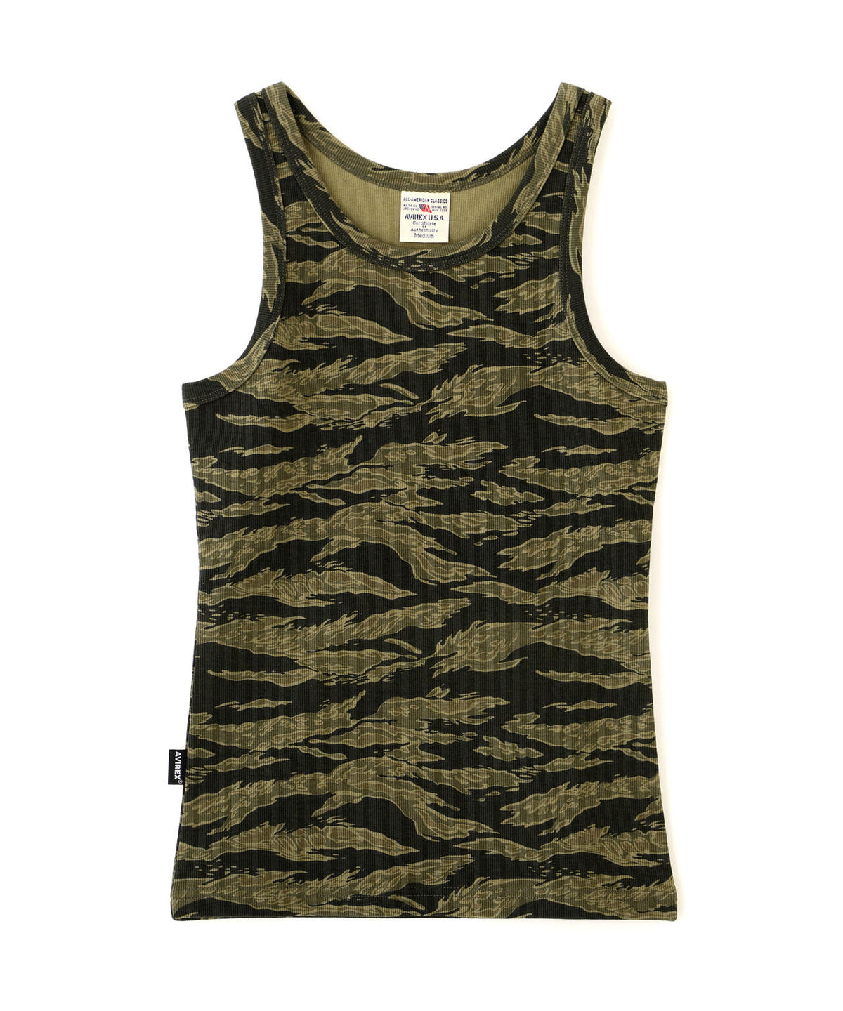 《WEB限定/DAILY/デイリー/WOMAN》RIB CAMO TANK TOP