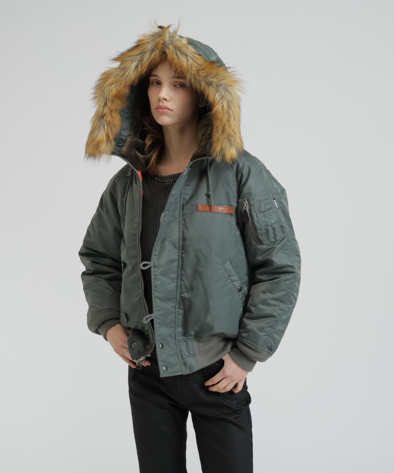 AVIREX N2B レディース　Mサイズ WOMAN/直営店限定》N-2B BIG LOGO FLAG | AVIREX（アヴィレックス