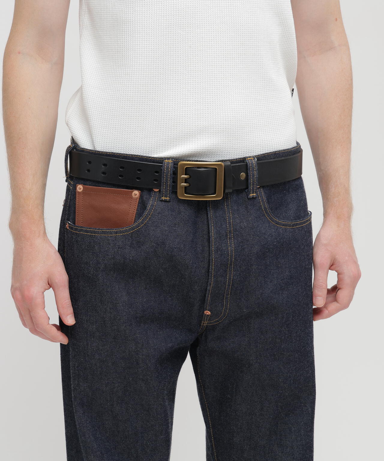 直営店限定》COW LEATHER BELT DOUBLE PIN | AVIREX（アヴィレックス