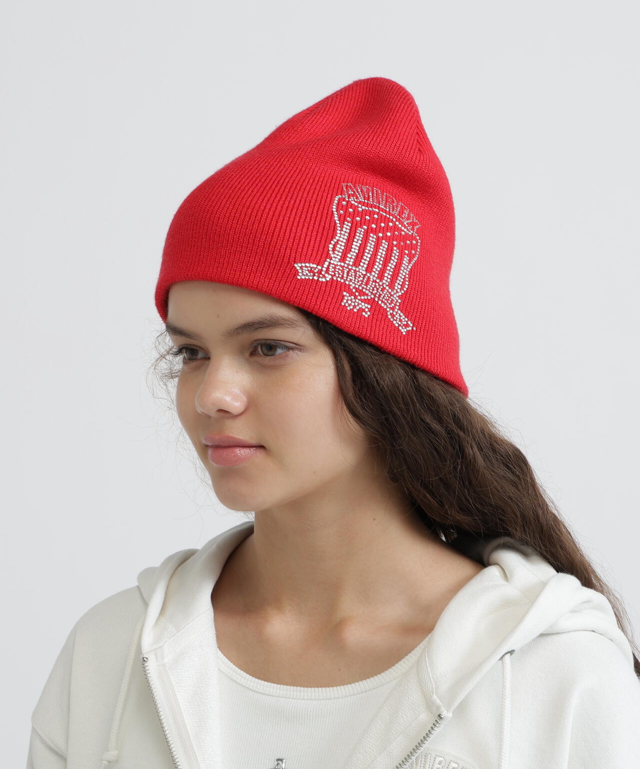 WOMAN/直営店限定》RHINESTONE VARSITY LOGO BEANIE | AVIREX
