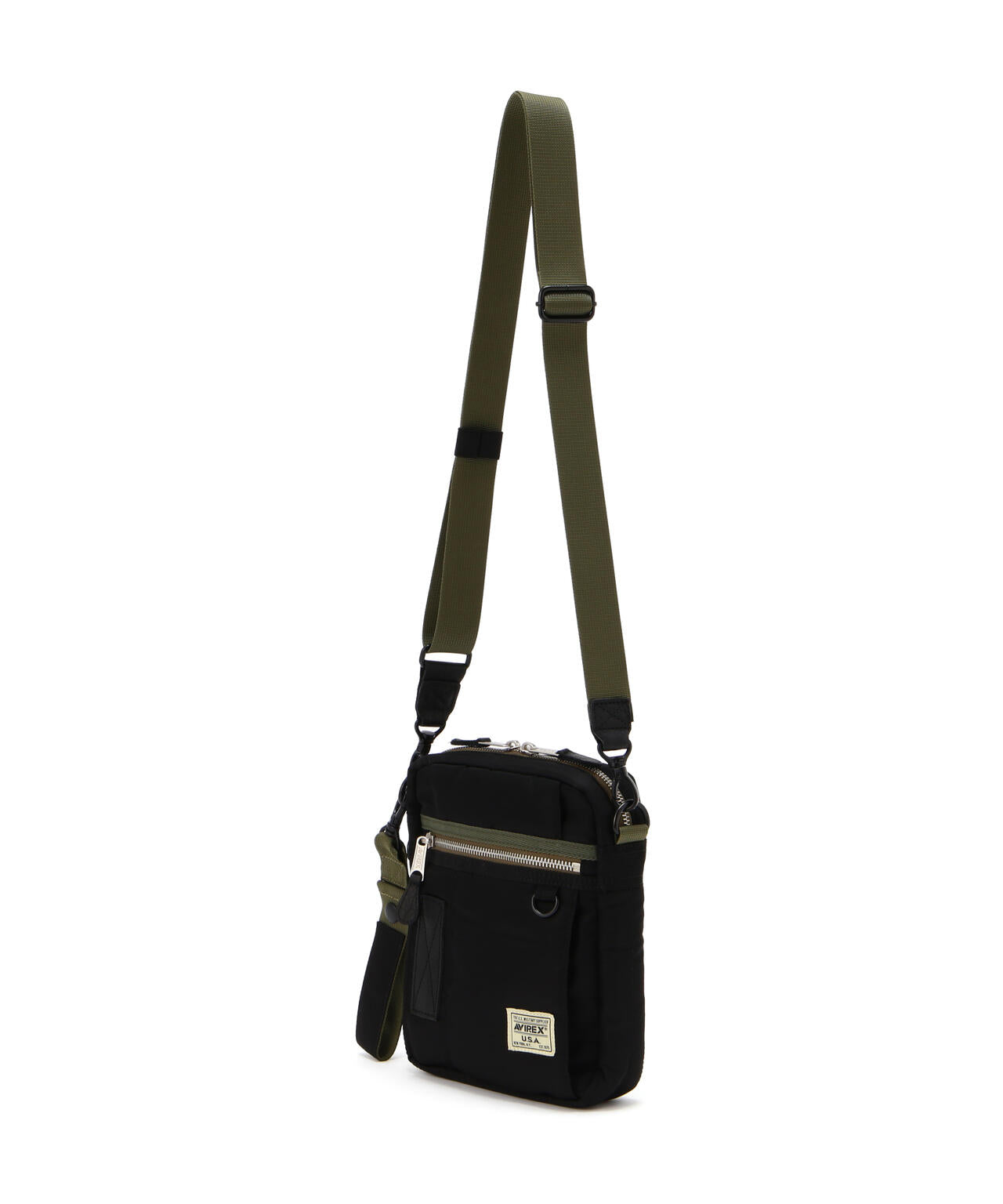 AVIREX USAショルダーバッグ ブラック FLIGHT NYLON ”VERTICAL SHOULDER BAG” | AVIREX（アヴィレックス