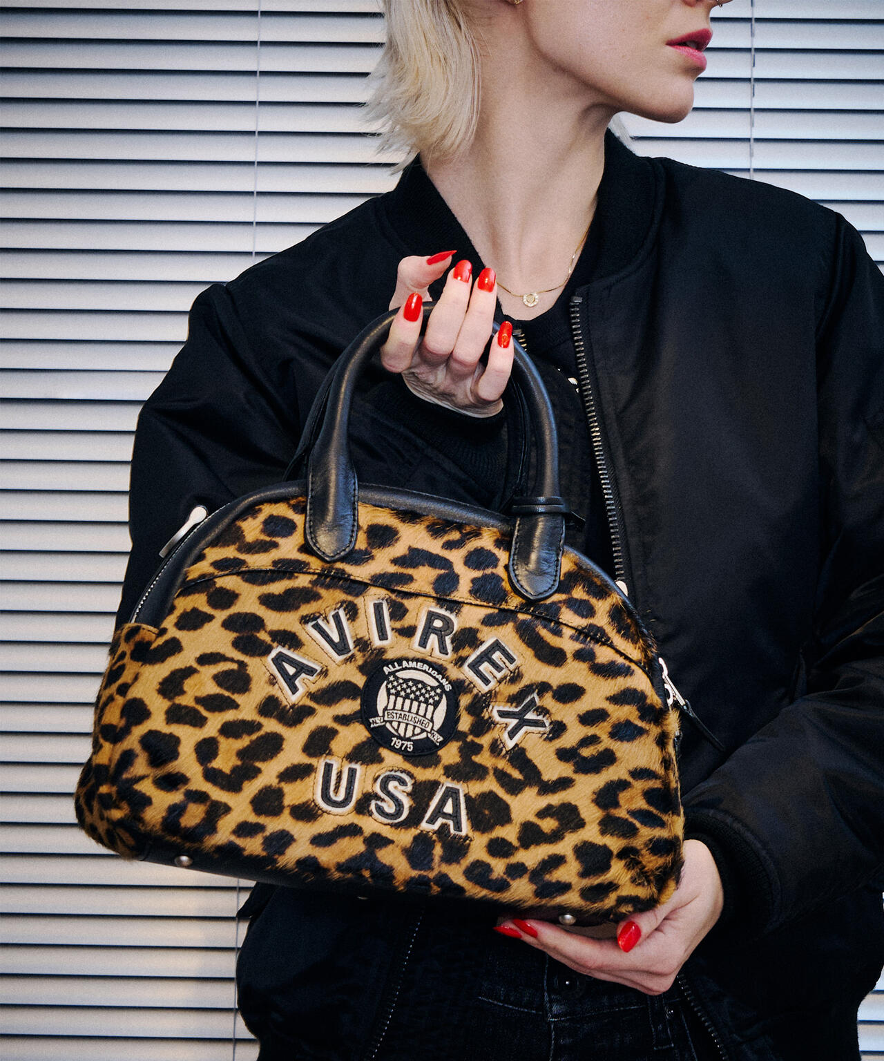 直営店限定》LX VARSITY LEATHER MINI BOSTON BAG | AVIREX