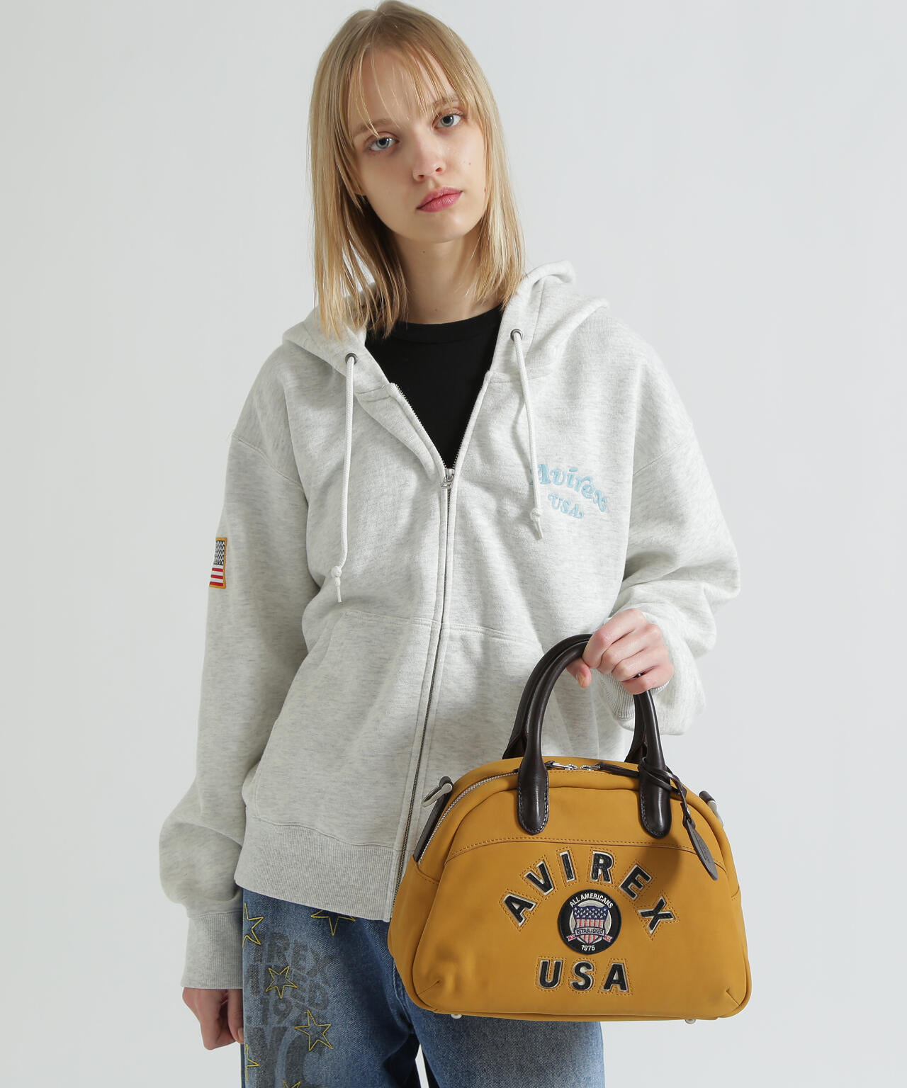 直営店限定》LX VARSITY LEATHER MINI BOSTON BAG | AVIREX