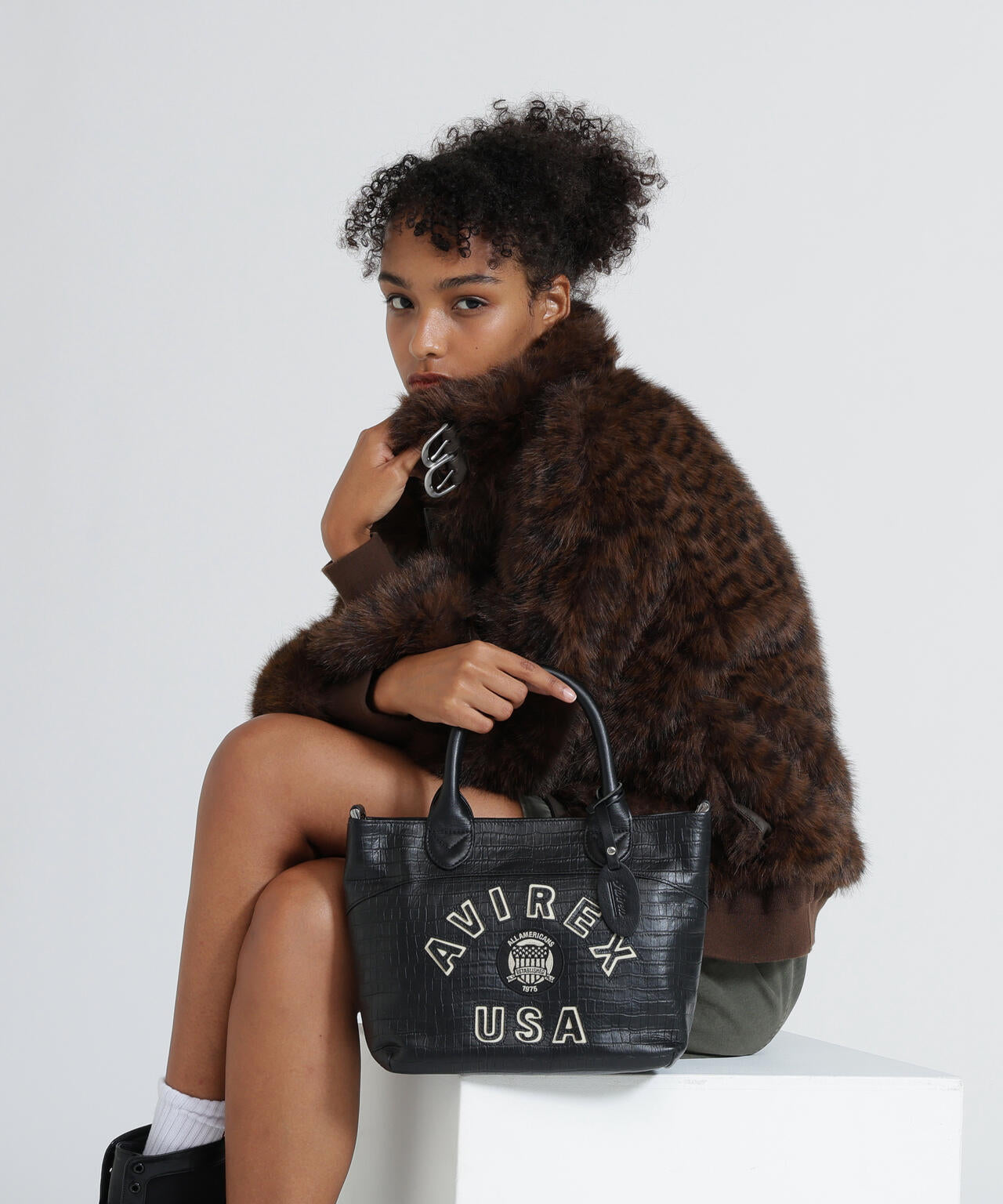直営店限定》LX VARSITY LEATHER MINI TOTE BAG | AVIREX