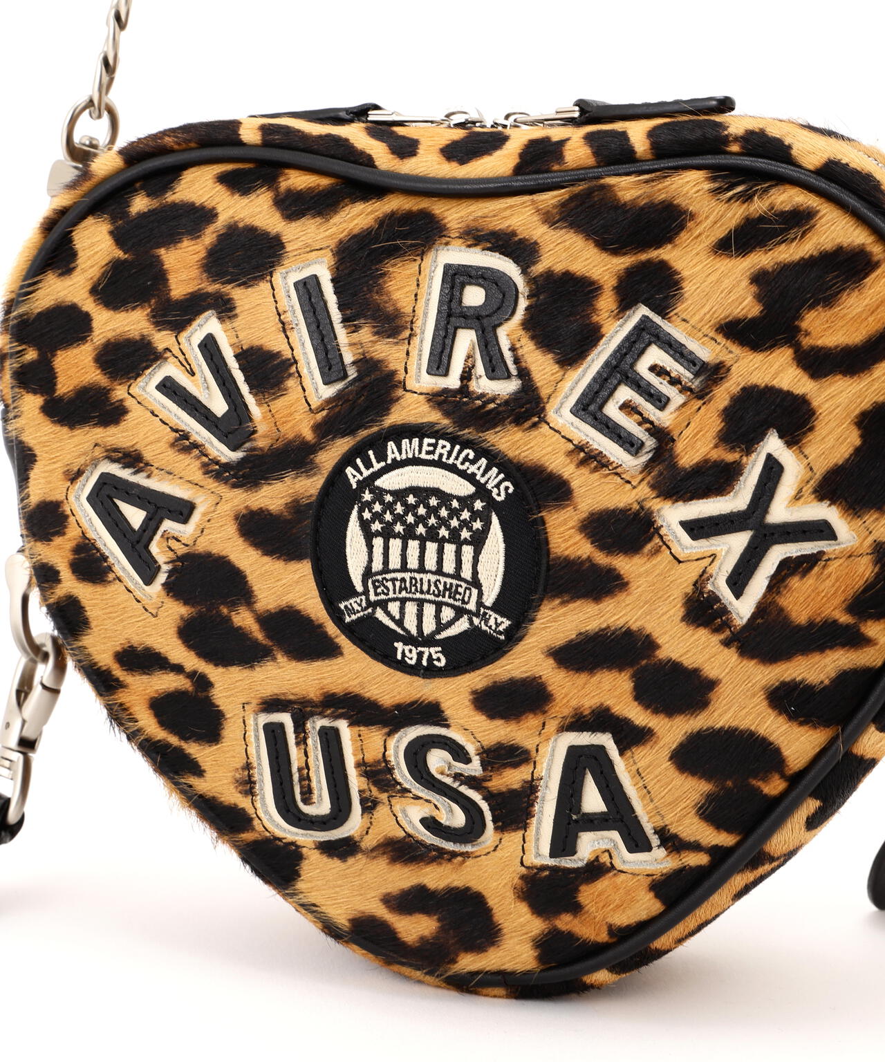 直営店限定》LX VARSITY LEATHER HEART CHAIN BAG | AVIREX