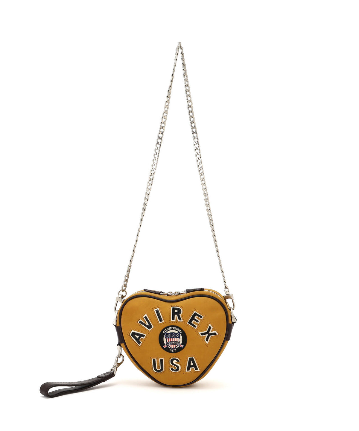 直営店限定》LX VARSITY LEATHER HEART CHAIN BAG | AVIREX 