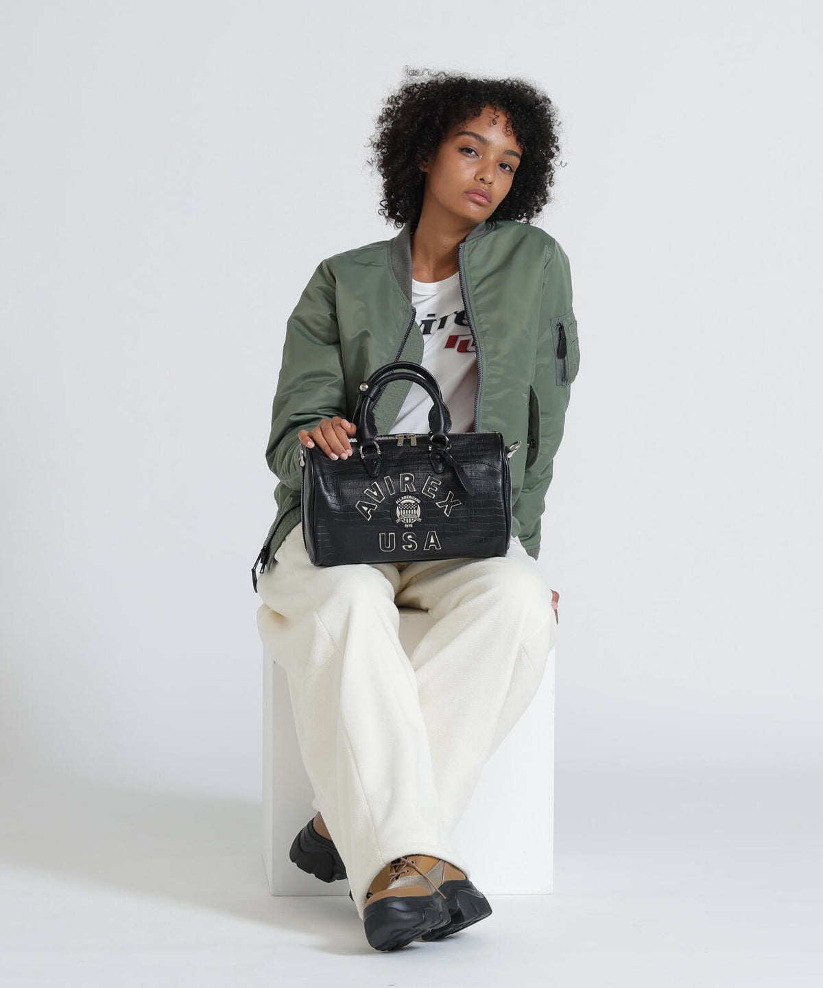《直営店限定》LX VARSITY LEATHER MINI DUFFLE BAG