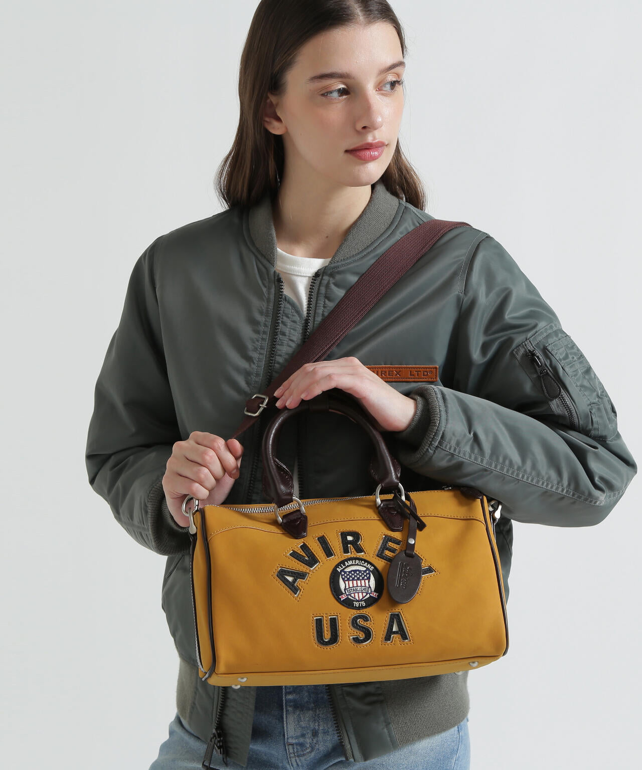 直営店限定》LX VARSITY LEATHER MINI DUFFLE BAG | AVIREX