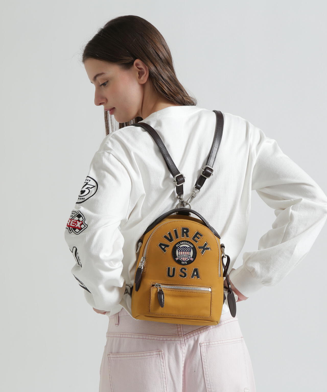 直営店限定》LX VARSITY LEATHER MINI BACK PACK | AVIREX