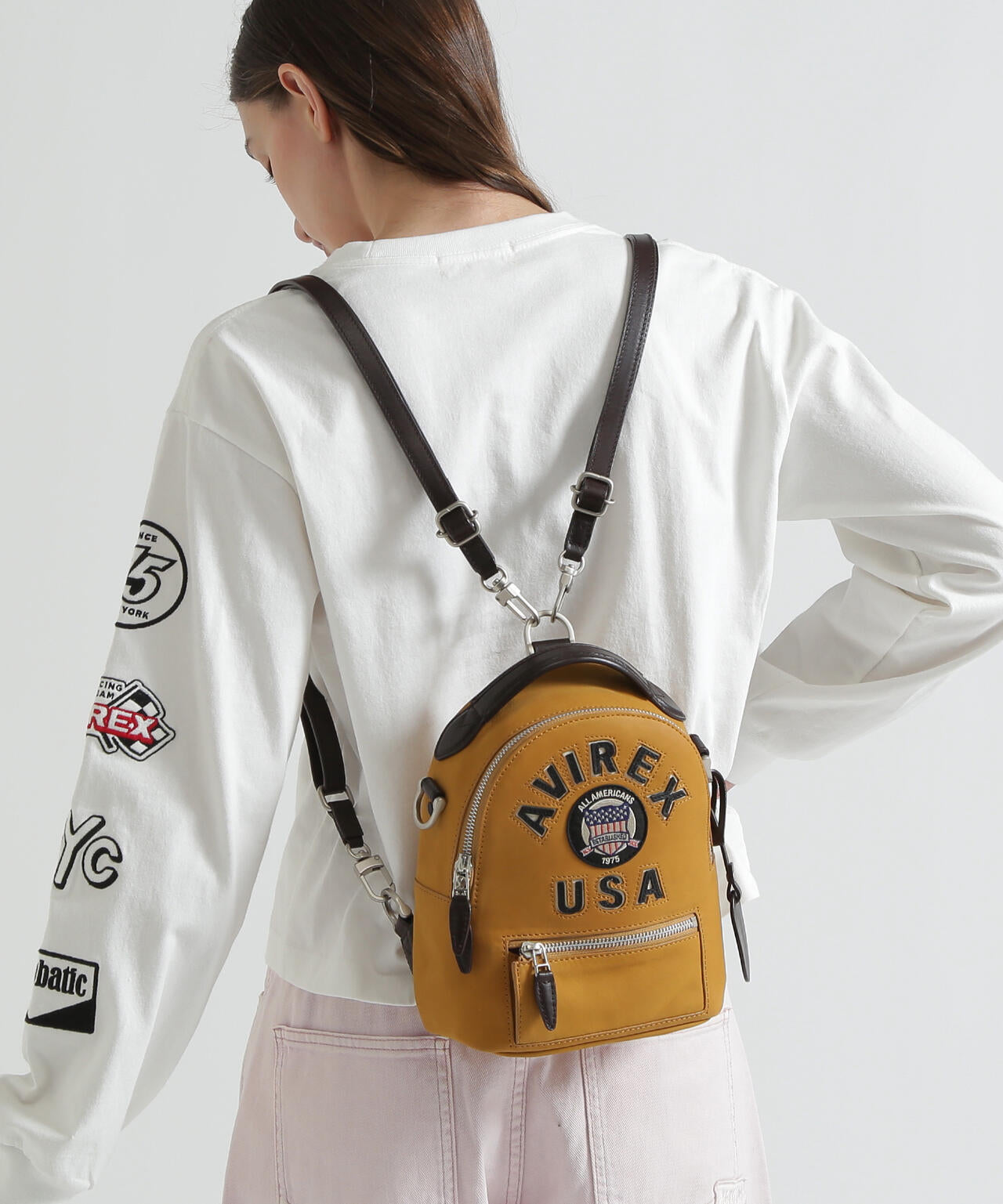 直営店限定》LX VARSITY LEATHER MINI BACK PACK | AVIREX