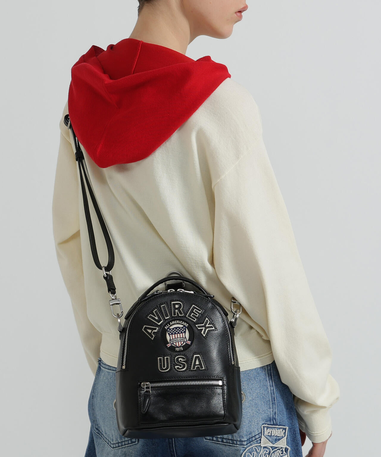直営店限定》VARSITY LEATHER MINI BACKPACK/AVX 5653 | AVIREX