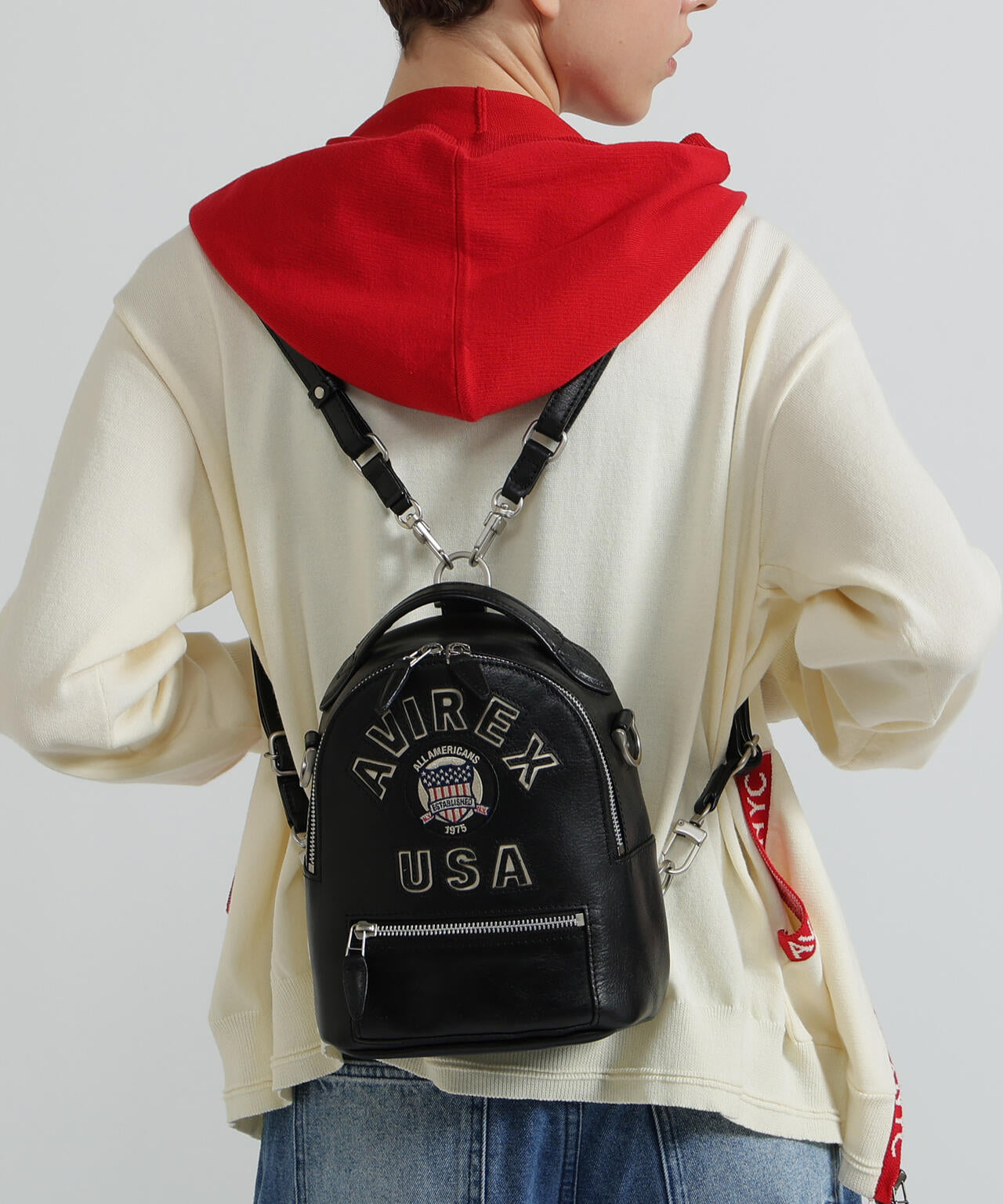 直営店限定》VARSITY LEATHER MINI BACKPACK/AVX 5653 | AVIREX