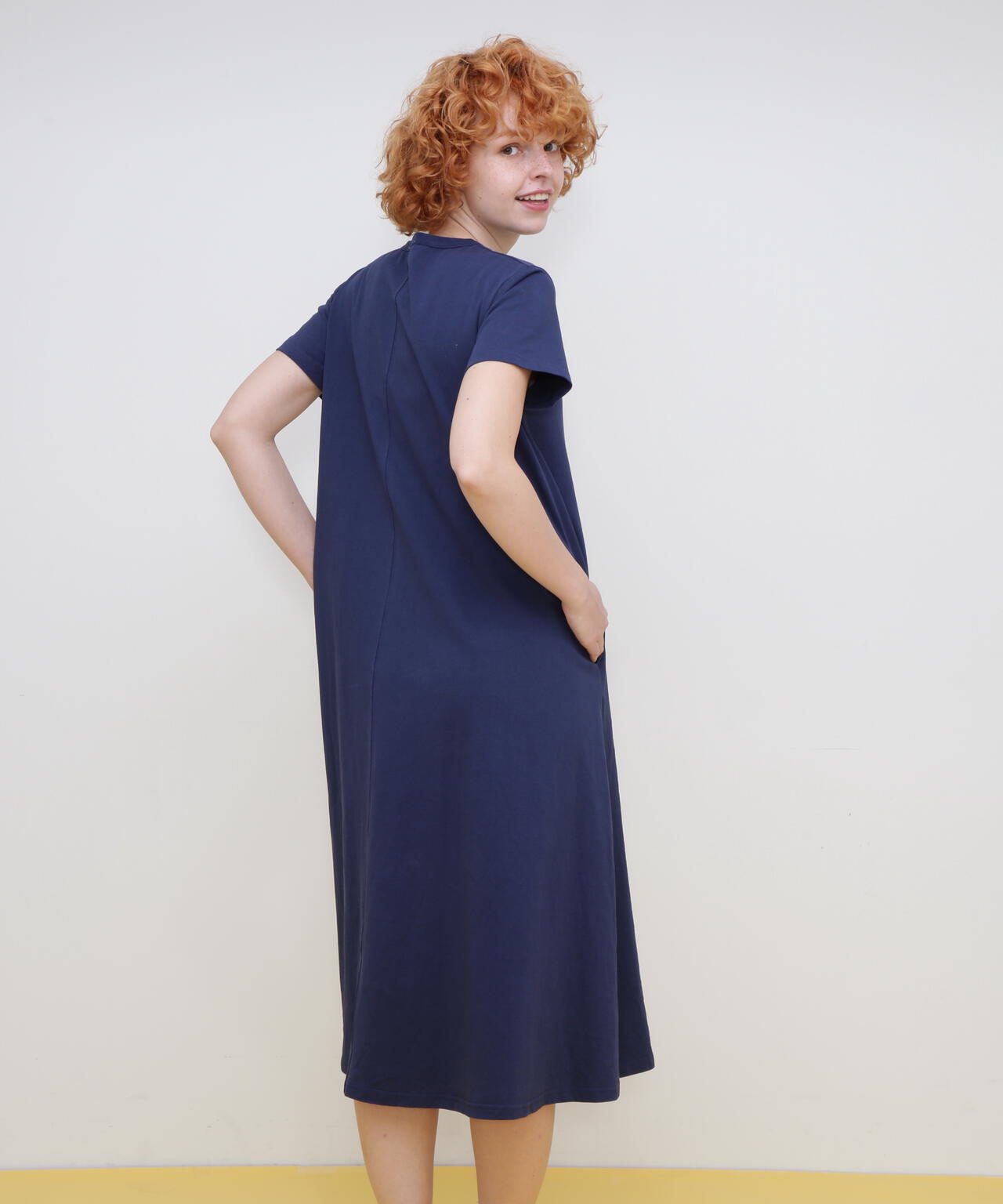 デニム ポケット フレア ワンピース/DENIM POCKET FLARE ONEPICE