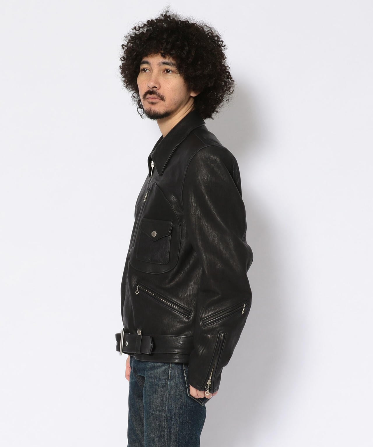 直営限定】D-ポケ レザージャケット/D-POCKET DEER LEATHER JACKET