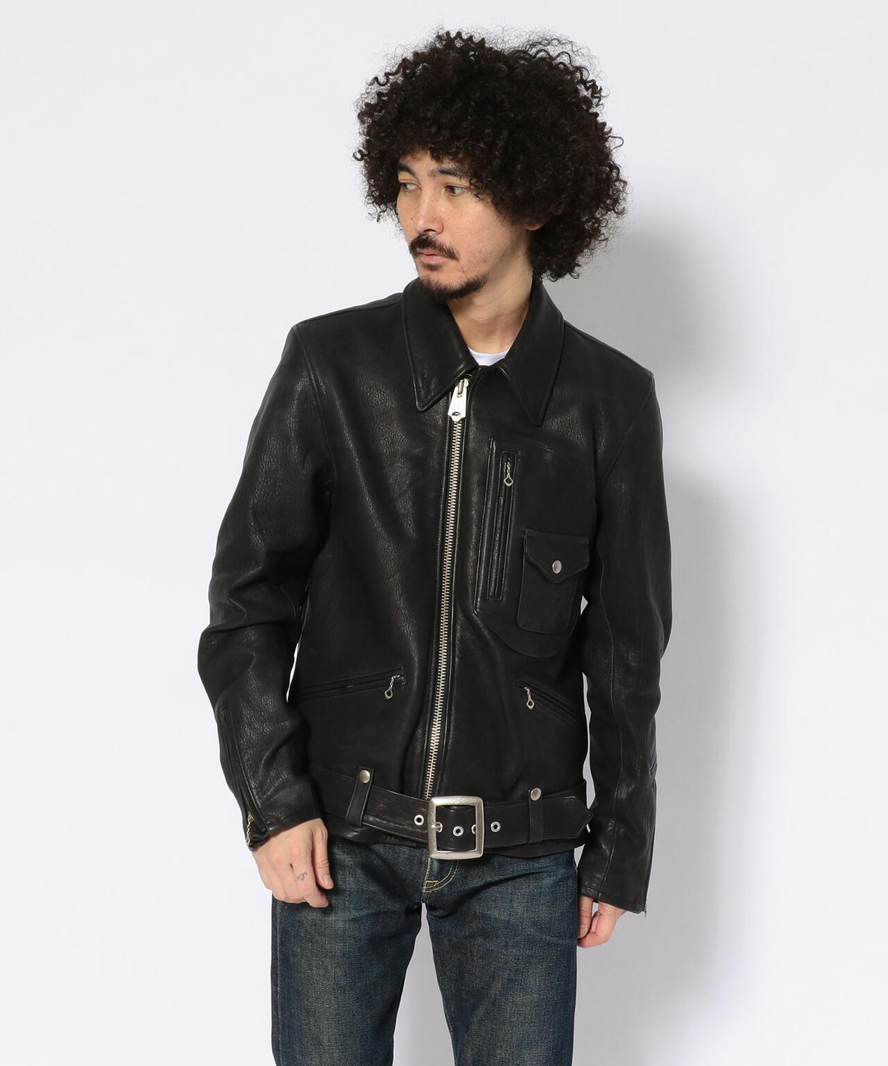 【直営限定】D-ポケ レザージャケット/D-POCKET DEER LEATHER JACKET