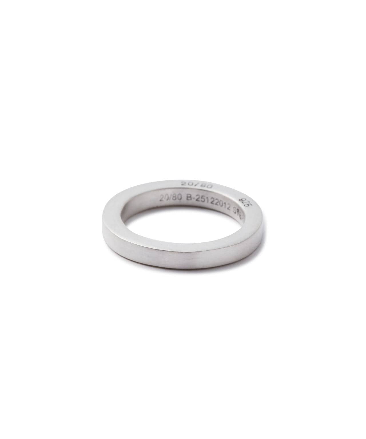 20/80/トゥエンティーエイティー/STERLING SILVER SQUARE RING 3mm