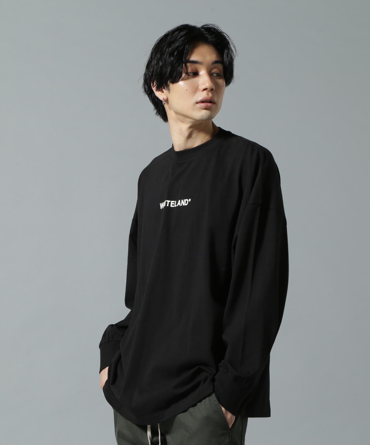 【WEB&DEPOT限定】WHITELAND/ホワイトランド/LOGO LST/ロゴロングスリーブT