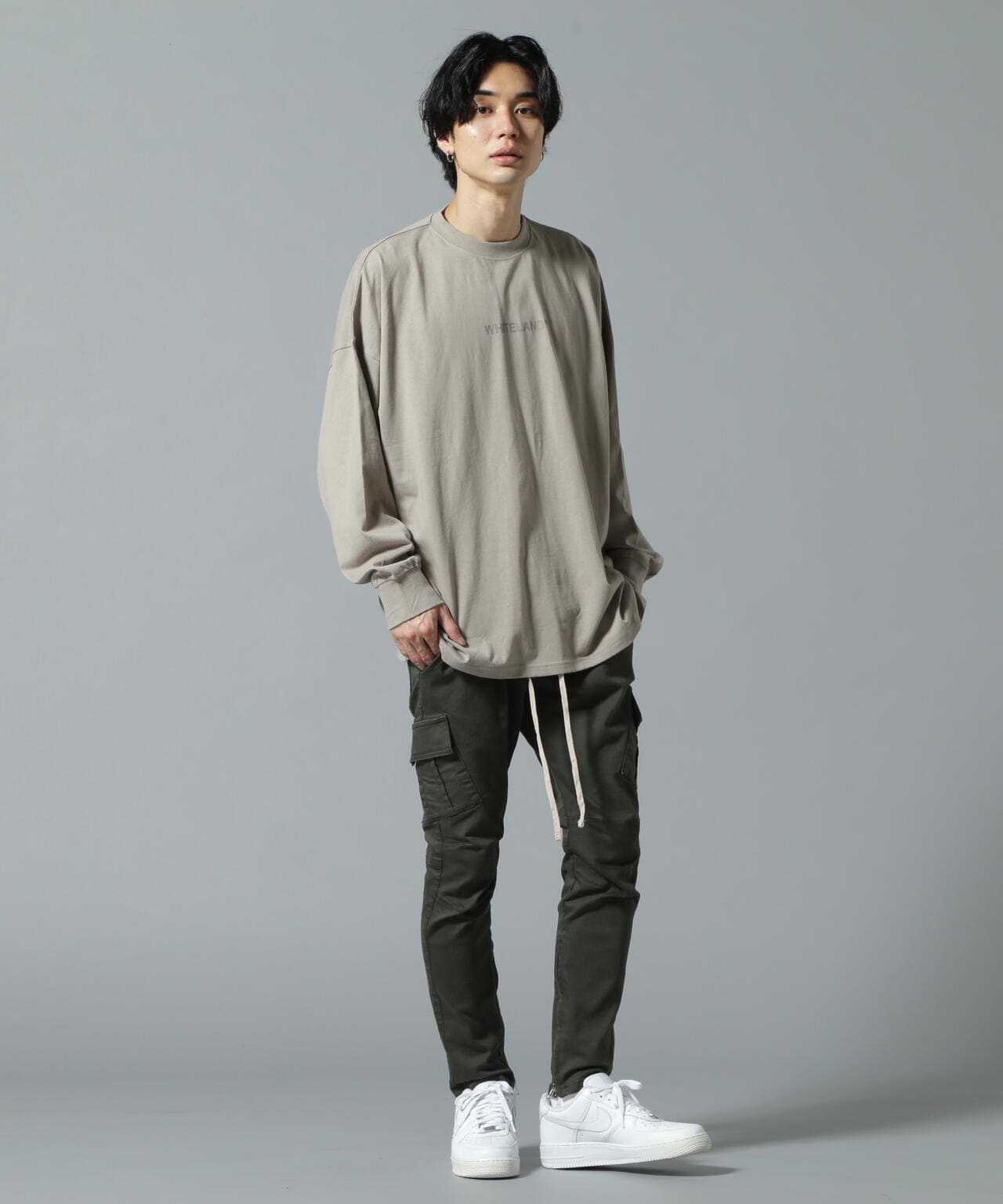【WEB&DEPOT限定】WHITELAND/ホワイトランド/LOGO LST/ロゴロングスリーブT