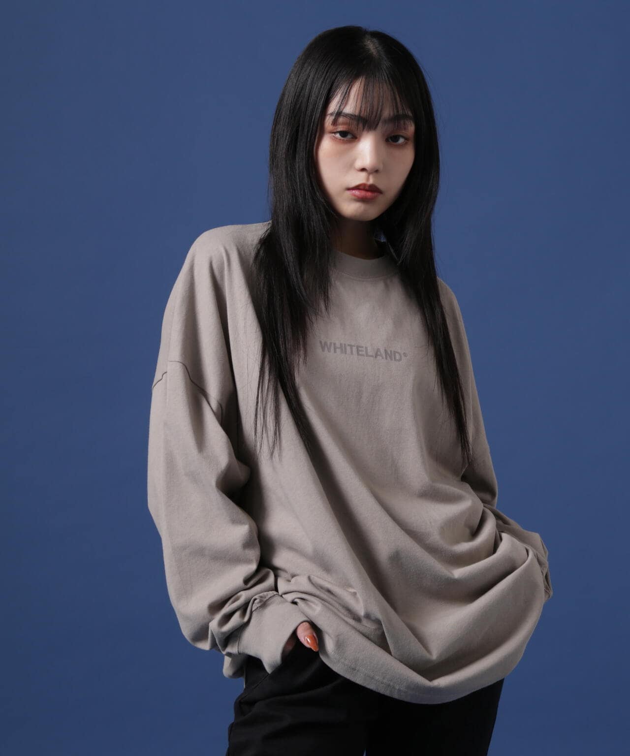 【WEB&DEPOT限定】WHITELAND/ホワイトランド/LOGO LST/ロゴロングスリーブT