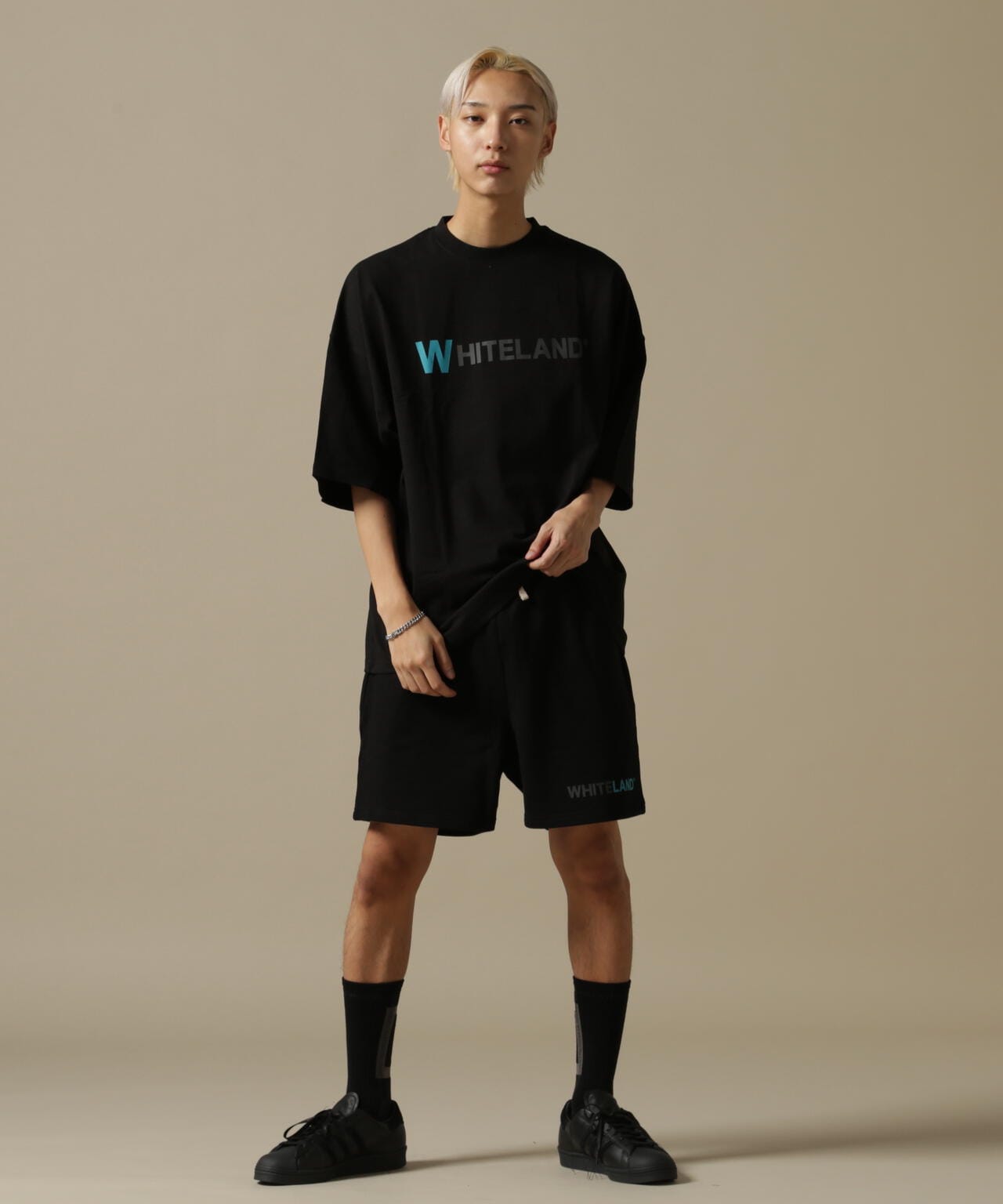 WEB&DEPOT限定/WHITELAND/ホワイトランド/OWL/COLOR LOGO SWT SHORTS/カラーロゴショーツ