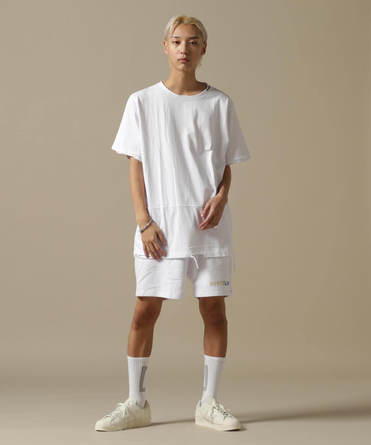 WEB&DEPOT限定/WHITELAND/ホワイトランド/OWL/COLOR LOGO SWT SHORTS/カラーロゴショーツ