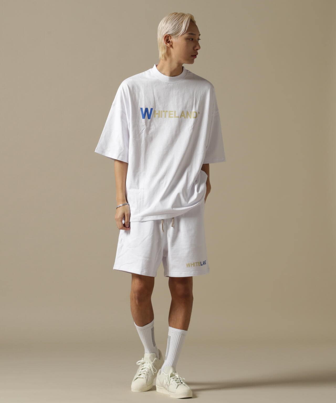 WEB&DEPOT限定/WHITELAND/ホワイトランド/OWL/COLOR LOGO SWT SHORTS/カラーロゴショーツ