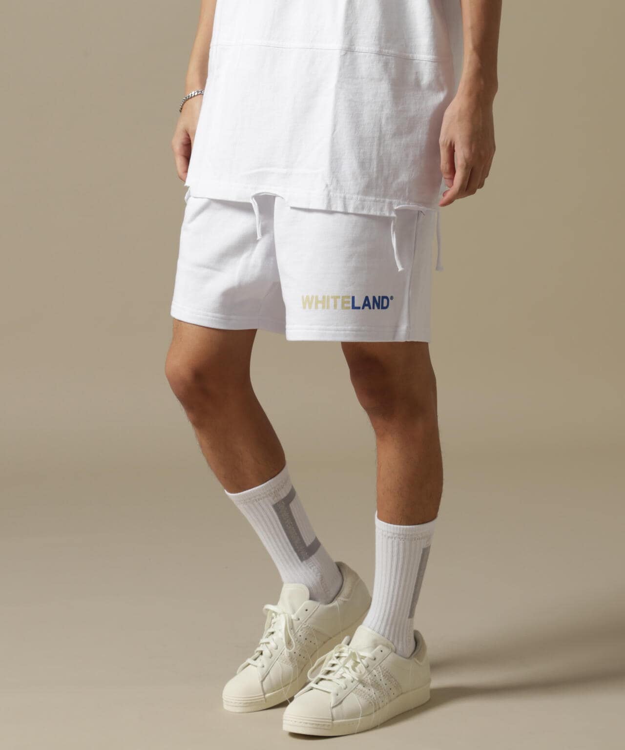 WEB&DEPOT限定/WHITELAND/ホワイトランド/OWL/COLOR LOGO SWT SHORTS/カラーロゴショーツ