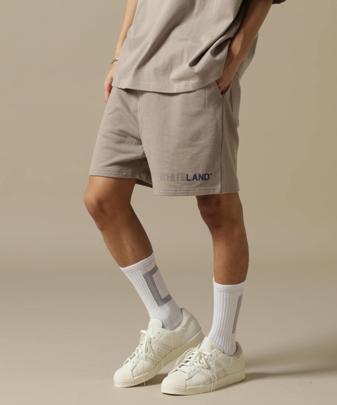 WEB&DEPOT限定/WHITELAND/ホワイトランド/OWL/COLOR LOGO SWT SHORTS/カラーロゴショーツ