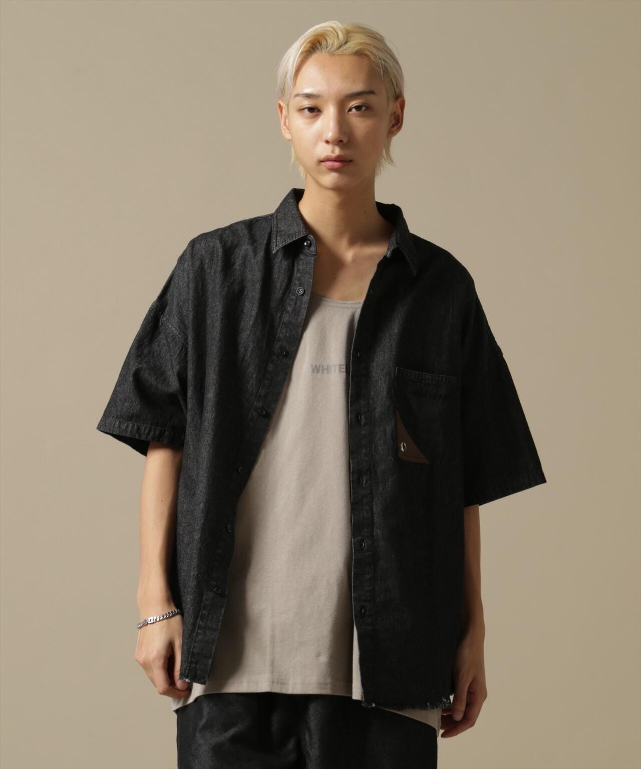 【WEB&DEPOT限定】WHITELAND/OWL/DENIM S/S SHIRT
