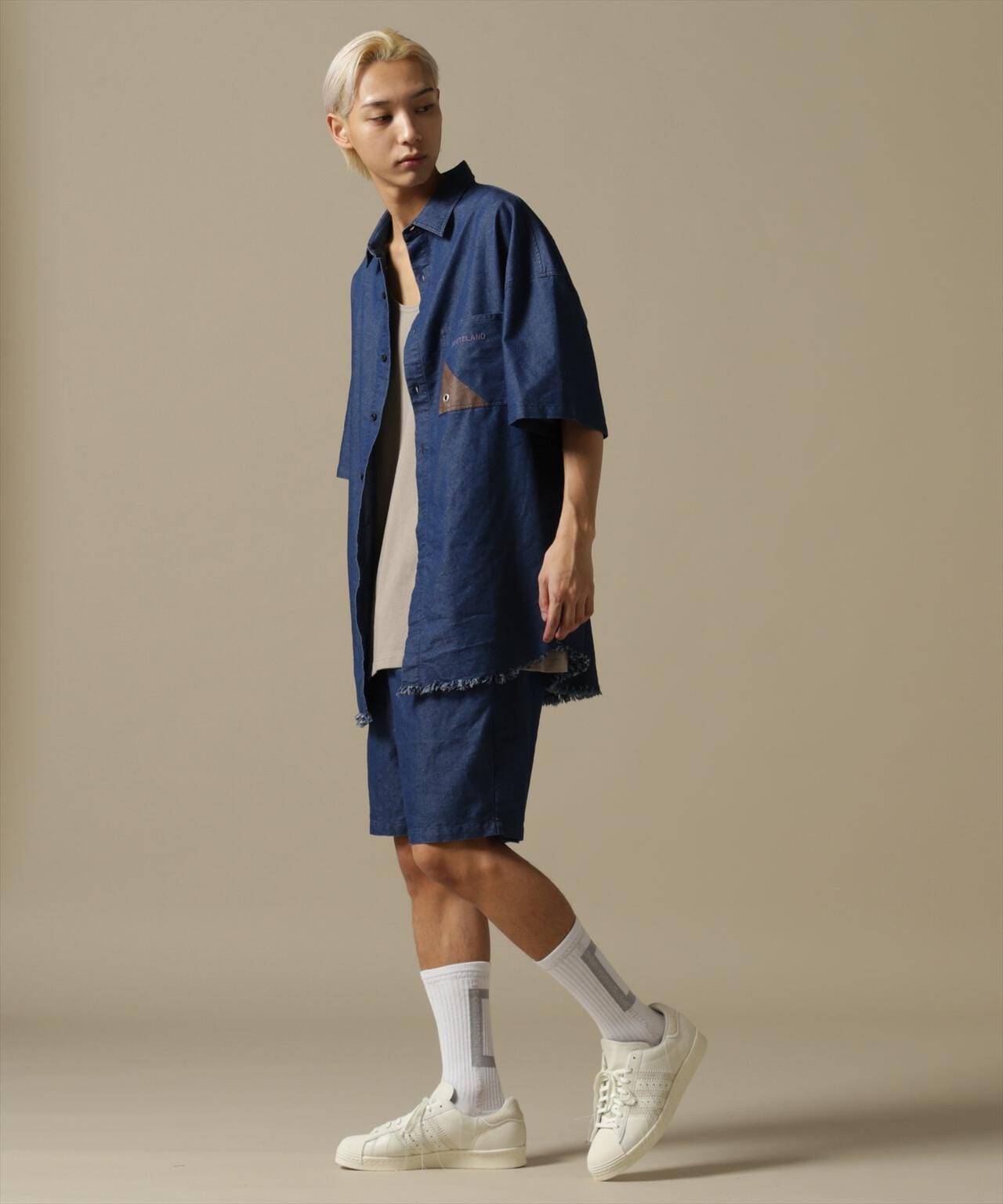 【WEB&DEPOT限定】WHITELAND/OWL/DENIM S/S SHIRT