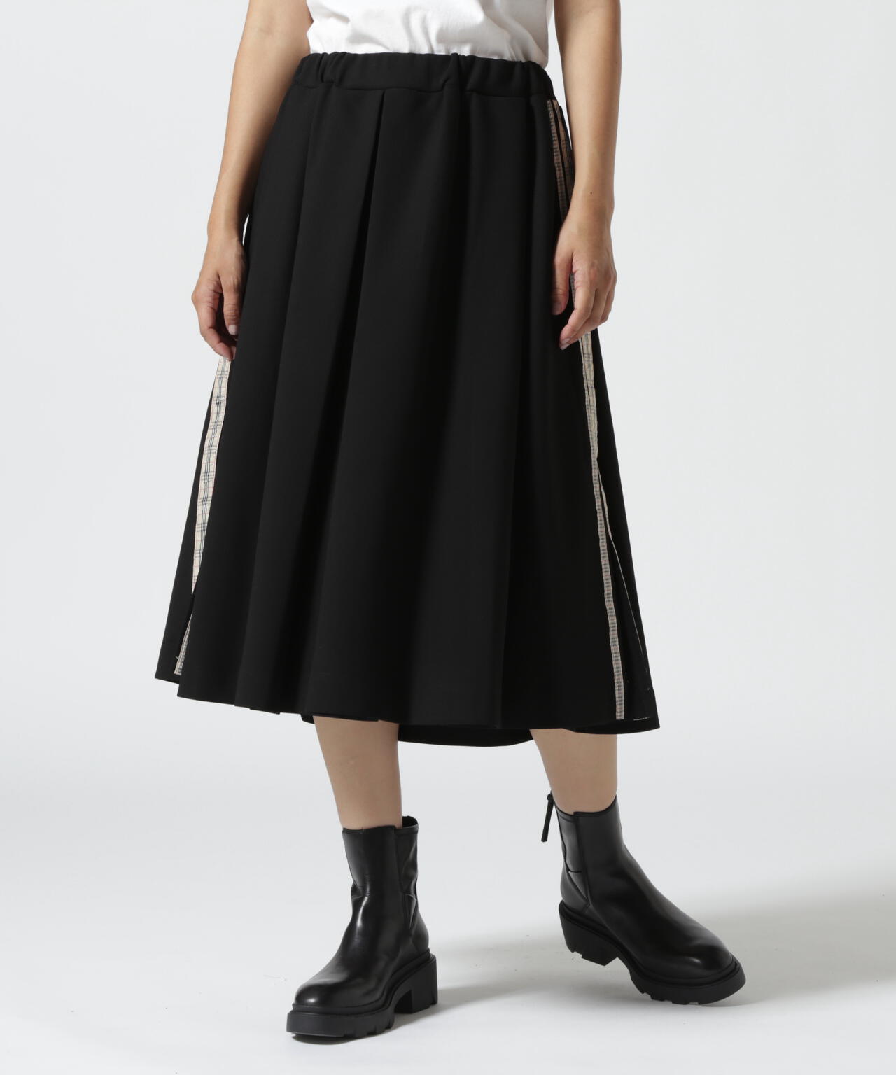 neuron/にゅうろん/チェックラインジャージスカート | L.H.P