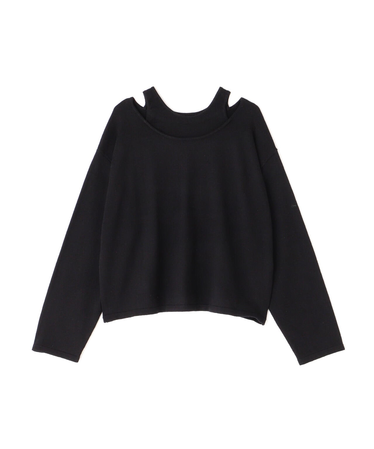 MANOF/マノフ/NECK LAYERED KNIT TOPS