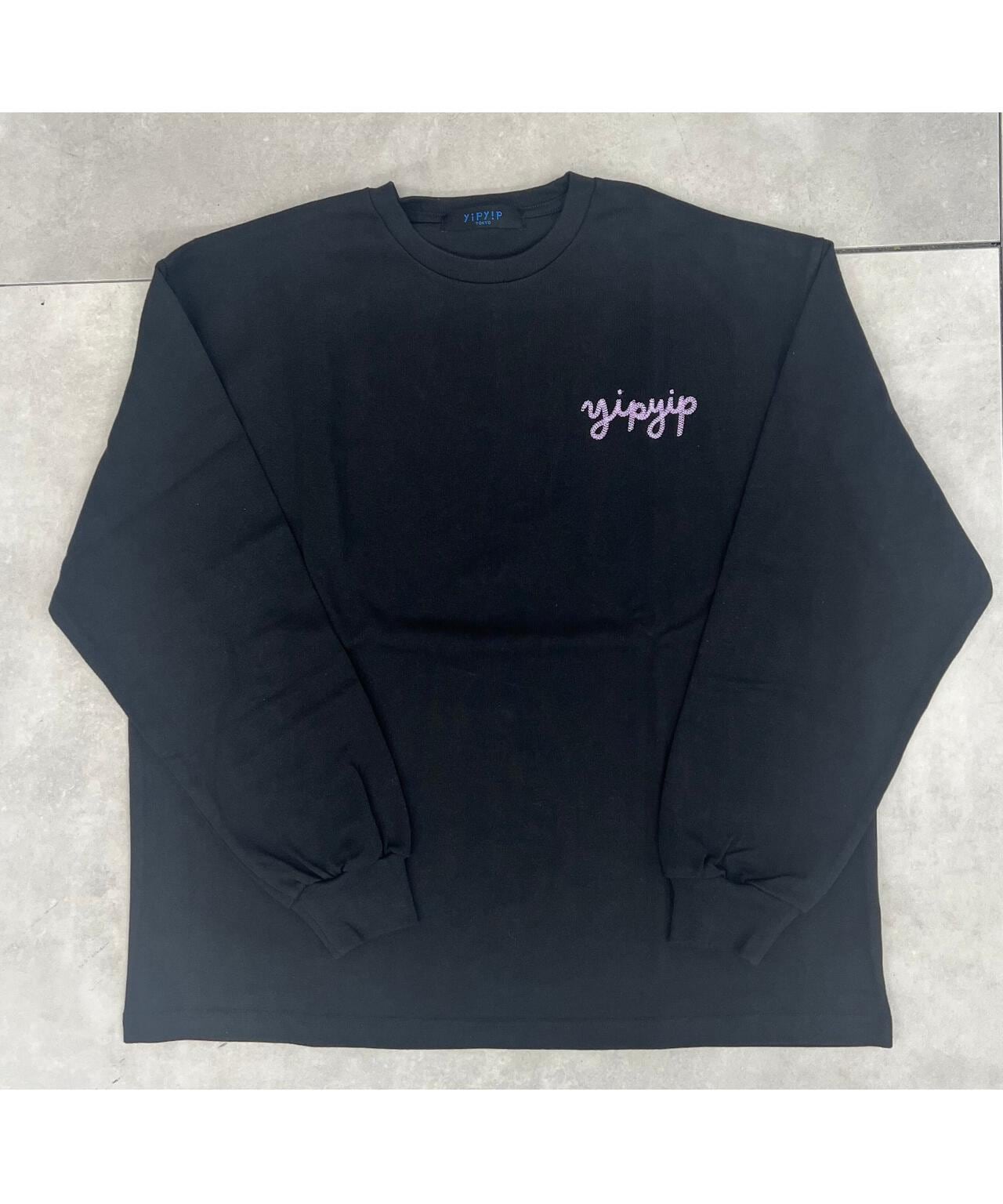 【新品・未使用】AUBERGE ORLANDO 黒 40 海島綿ロンT yipyip/イップイップ/刺繍ロンT | L.H.P（エルエイチピー