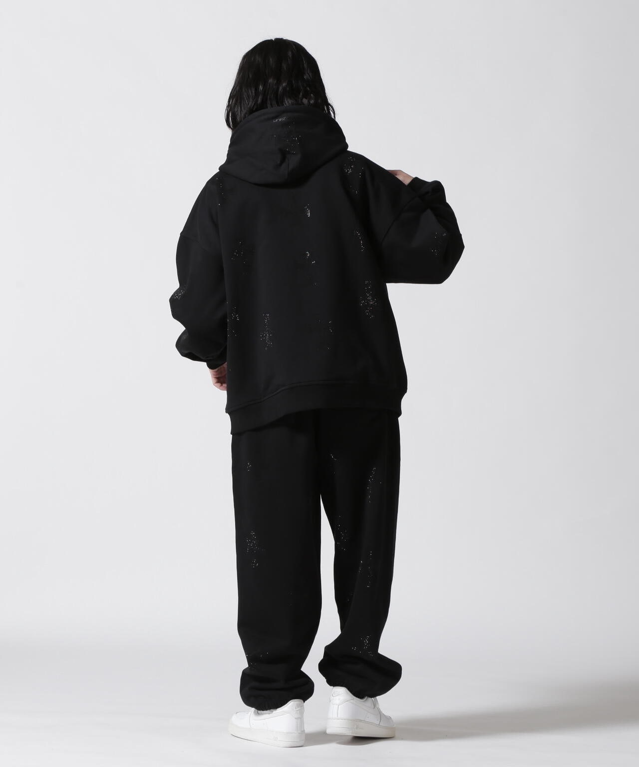 UNKNOWNLONDON/アンノウンロンドン/BLACK×BLACK CROSS REVERSIBLE ZIP