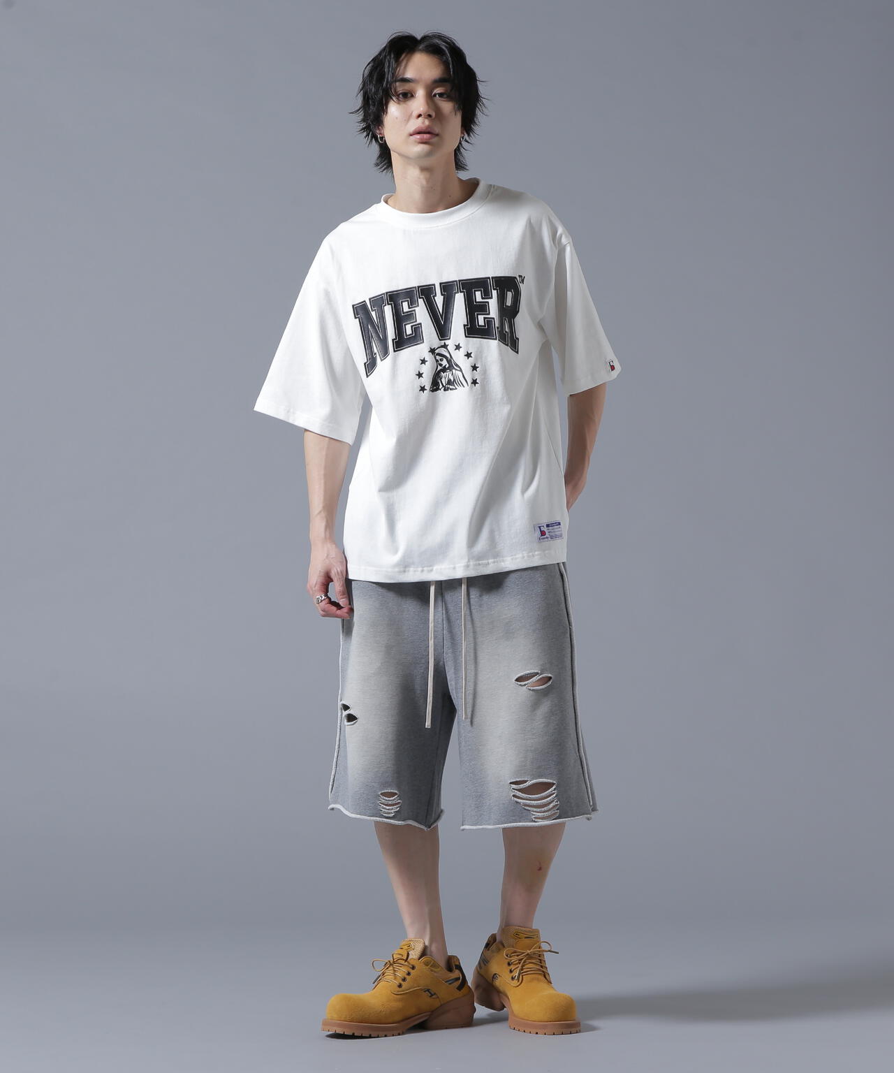 WEB&DEPOT限定】DankeSchon/ダンケシェーン/DAMEGE SWEAT SHORTS