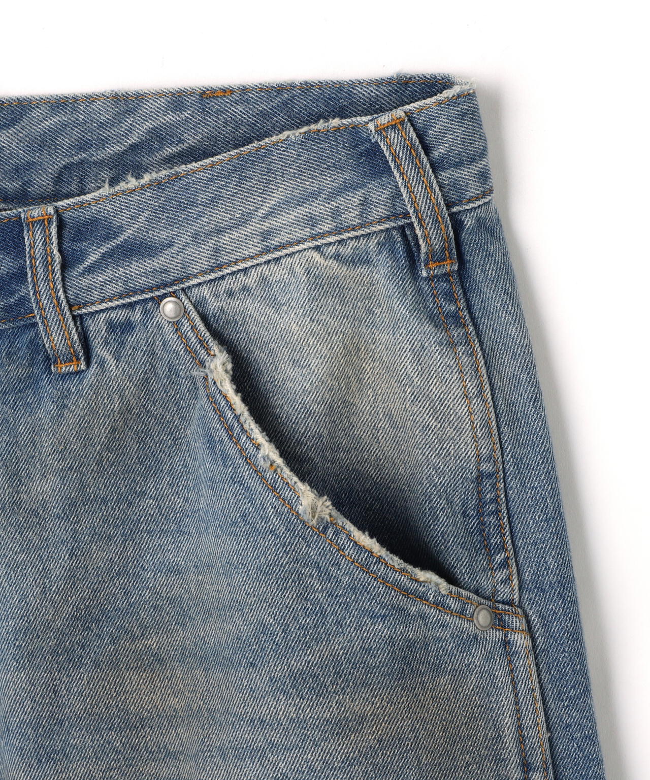 WHITELAND/ホワイトランド/DENIM DOUBLE KNEE SHORT PANT | L.H.P