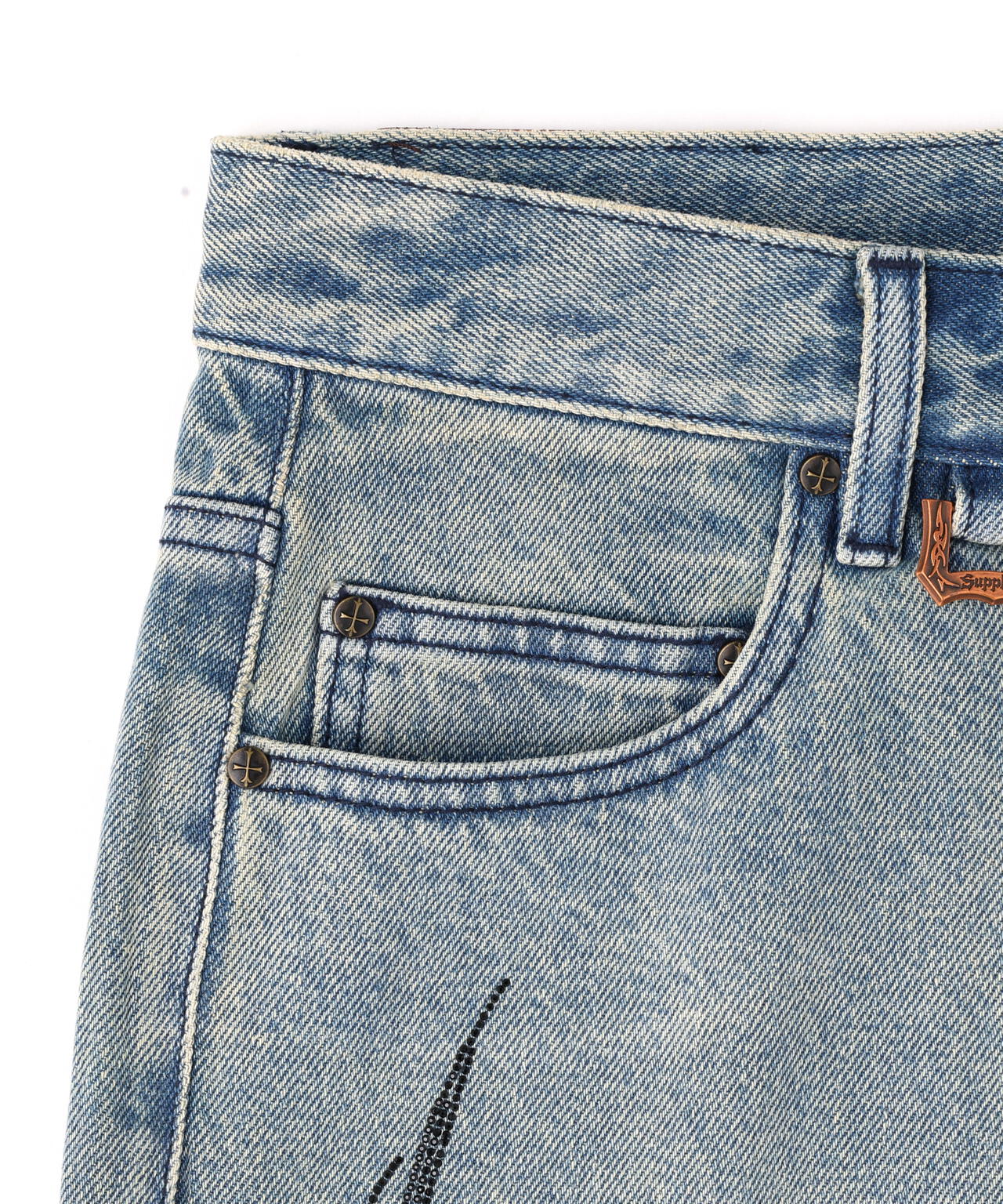 SUPPLIER/サプライヤー/TRIBAL RHINESTONE DENIM SHORTS