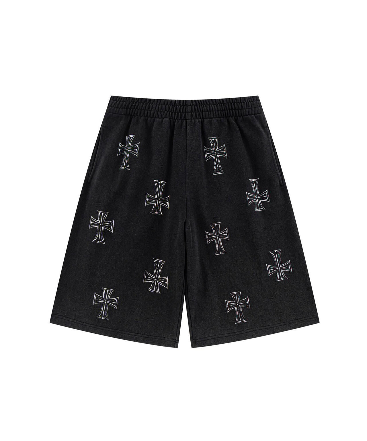 UNKNOWNLONDON/アンノウンロンドン/OUTLINE CROSS SWEAT SHORTS