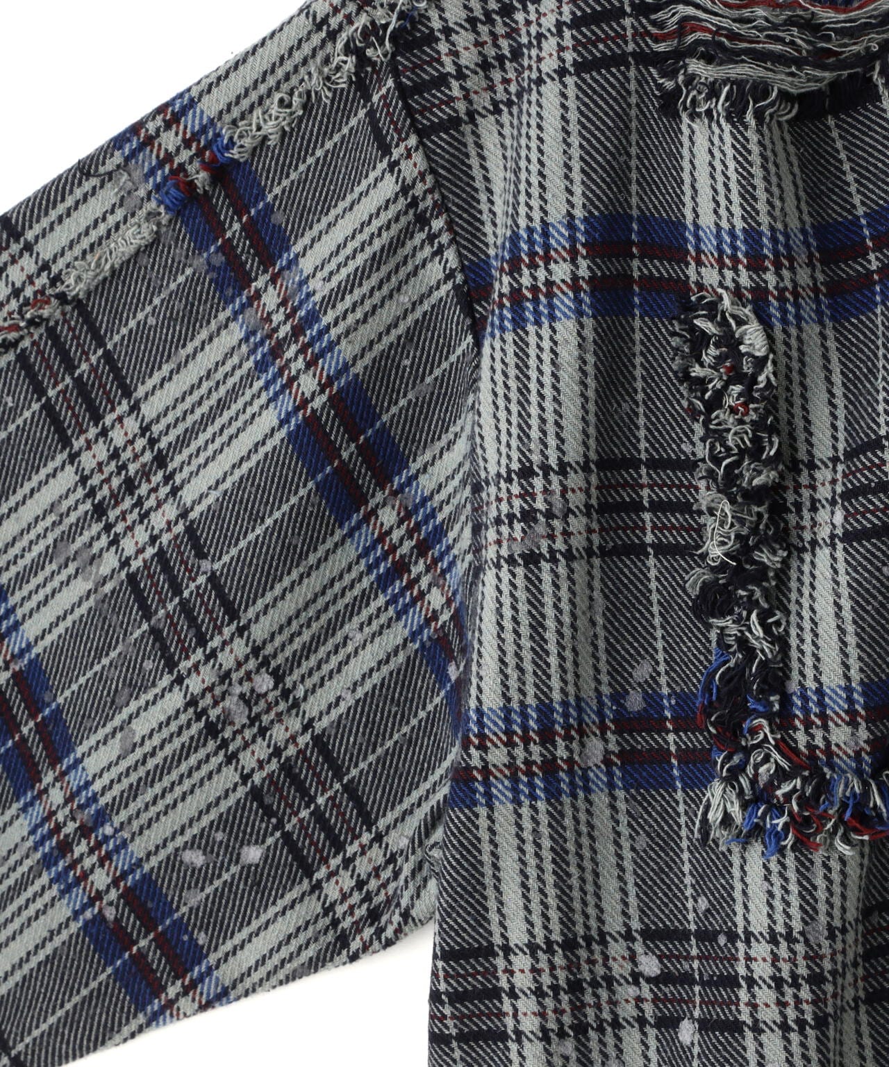 DankeSchon/ダンケシェーン/PIGMENT DAMAGE FLANNEL CHECK LONG SLEEVE