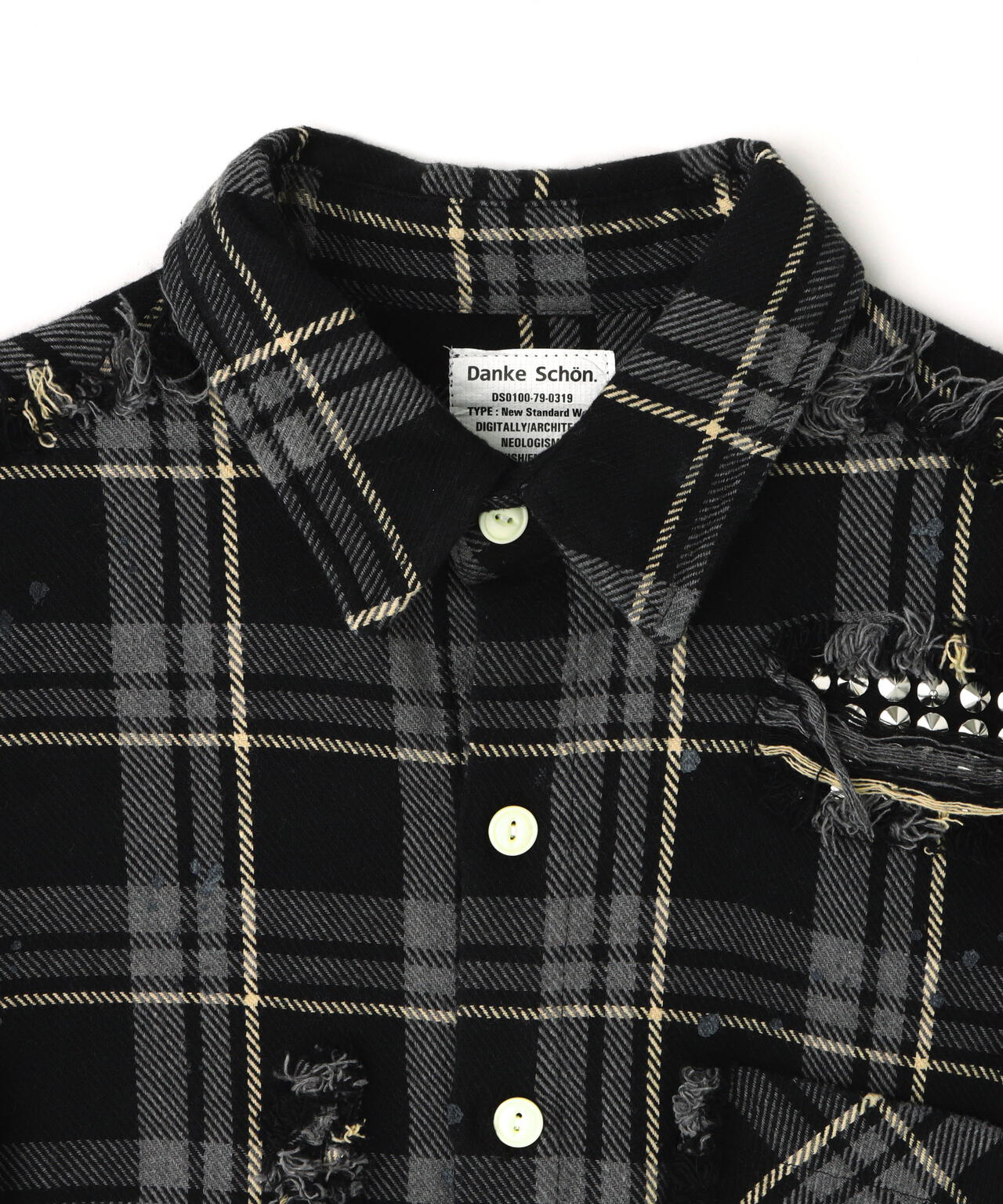 DankeSchon/ダンケシェーン/STUDS FLANNEL CHECK L/S SHIRTS | L.H.P