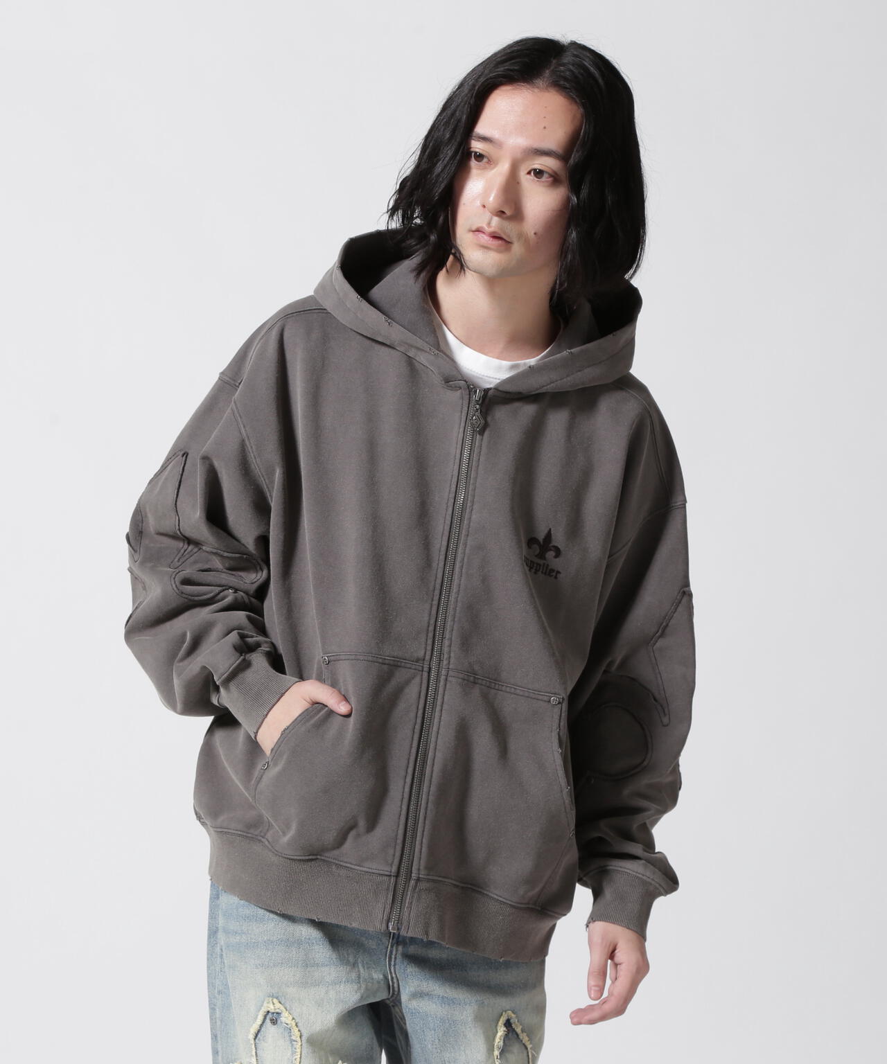 SUPPLIER/サプライヤー/FLEUR SWITCHING ZIP HOODIE | L.H.P