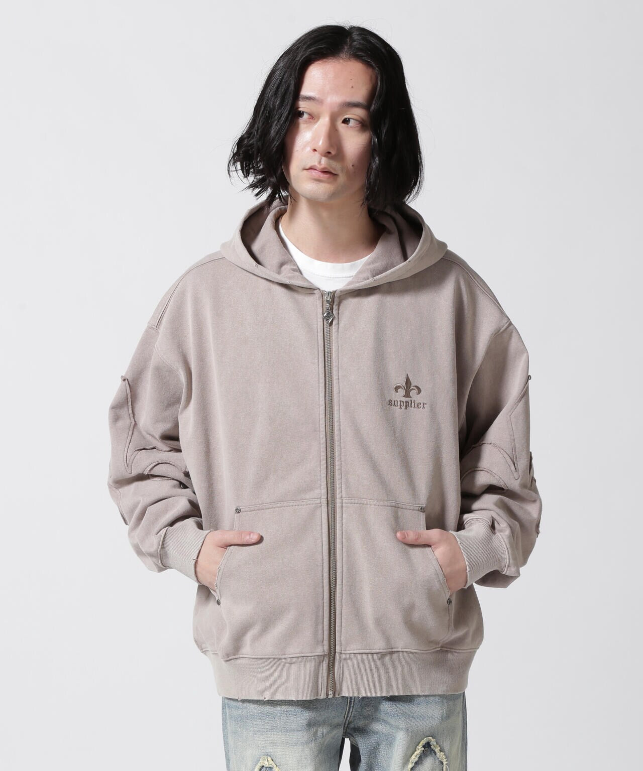 SUPPLIER/サプライヤー/FLEUR SWITCHING ZIP HOODIE | L.H.P
