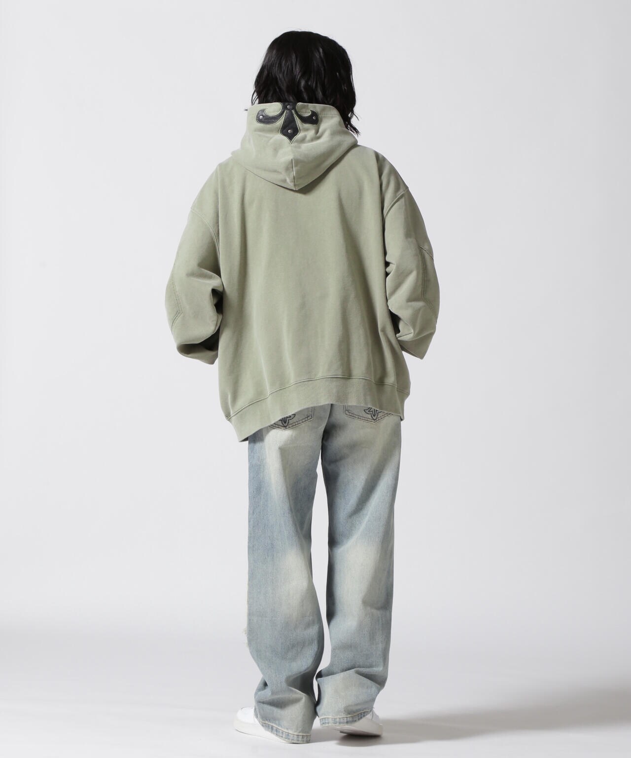 SUPPLIER/【LHP EXCLUSIVE】FLEUR LEATHER PATCH ZIP HOODIE | L.H.P
