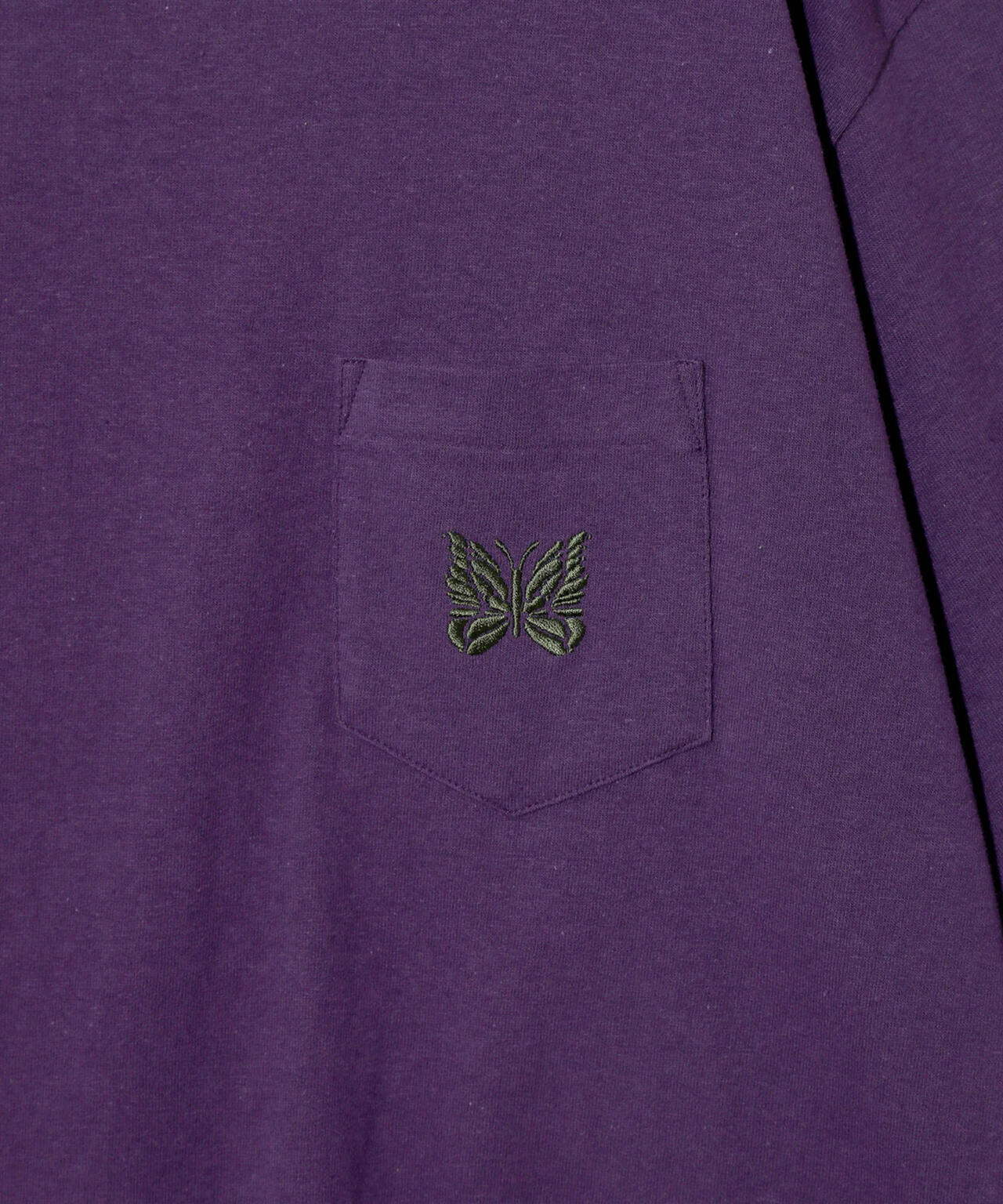 新作 正規品 LHP ニードルズ トップス Tシャツ 半袖 蝶刺繍 パープル 新作 正規品 LHP NEEDLES ニードルズ トップス Tシャツ 半袖 蝶