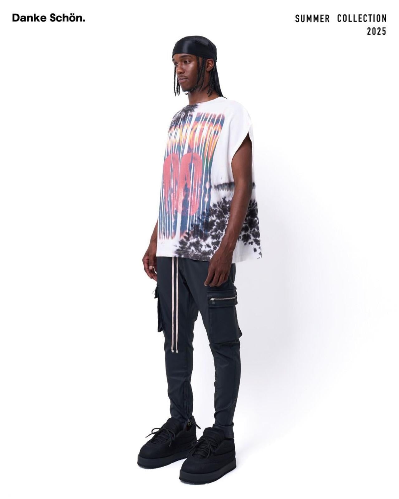 DankeSchon/ダンケシェーン/TIEDYE NOSLEEVES NUMBERRING